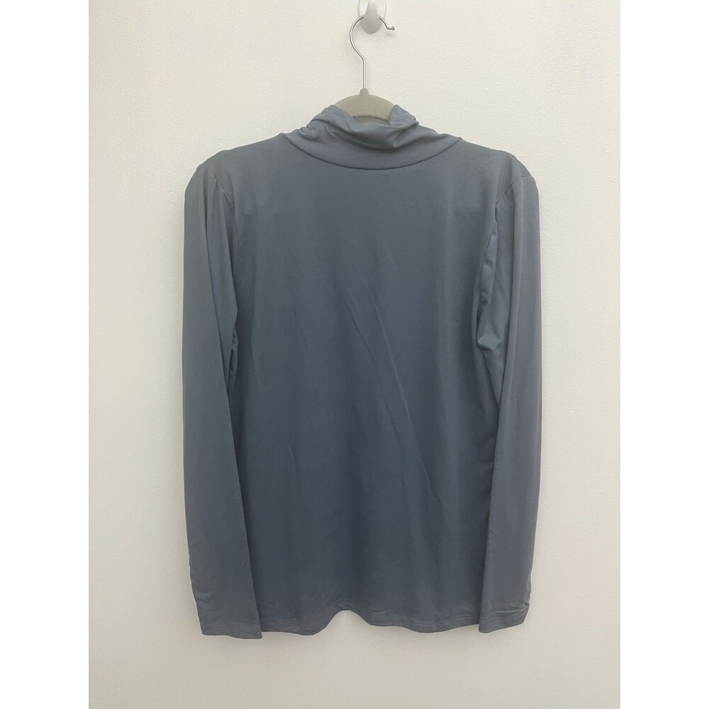 ZENANA Women’s Top Blouse TurtleNeck Long Sleeve XL Pullover Blue Stretch - Picture 2 of 8
